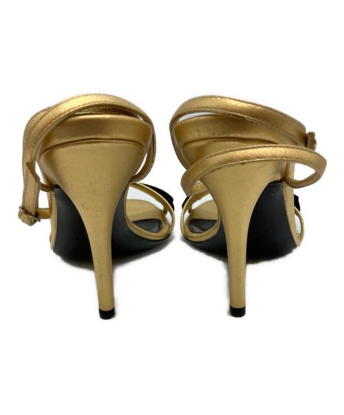 sergio rossi（セルジオロッシ）sergio rossi (セルジオロッシ) ハイヒールパンプス ゴールド×ブラック サイズ:37の古着・服飾アイテム