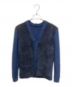 Porter Classicポータークラシック）の古着「ハンドワーク スウェードカーディガン」｜ネイビー