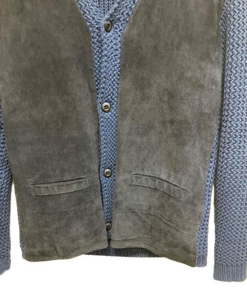 Porter Classic（ポータークラシック）Porter Classic (ポータークラシック) ハンドワーク スウェードカーディガン ネイビー サイズ:Sの古着・服飾アイテム