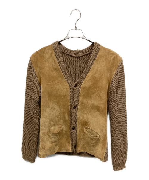 Porter Classic（ポータークラシック）Porter Classic (ポータークラシック) ハンドワーク スウェードカーディガン ブラウン サイズ:Sの古着・服飾アイテム