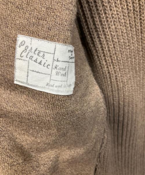 Porter Classic（ポータークラシック）Porter Classic (ポータークラシック) ハンドワーク スウェードカーディガン ブラウン サイズ:Sの古着・服飾アイテム