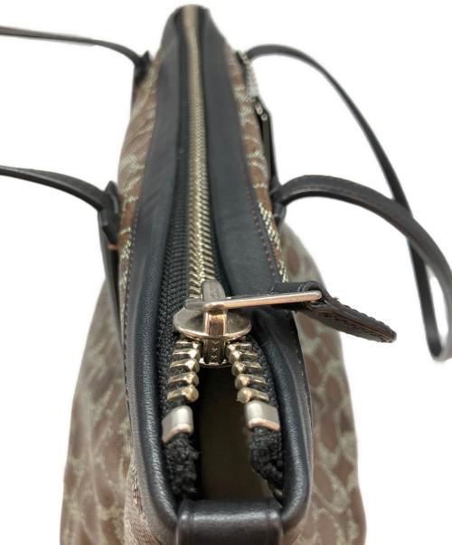 COACH（コーチ）COACH (コーチ) コーテッド キャンバス シグネチャー ポーチ付きトートバッグ ブラウンの古着・服飾アイテム