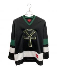 SUPREME（シュプリーム）の古着「Ankh Hockey Jersey 長袖カットソー」｜ブラック×グリーン