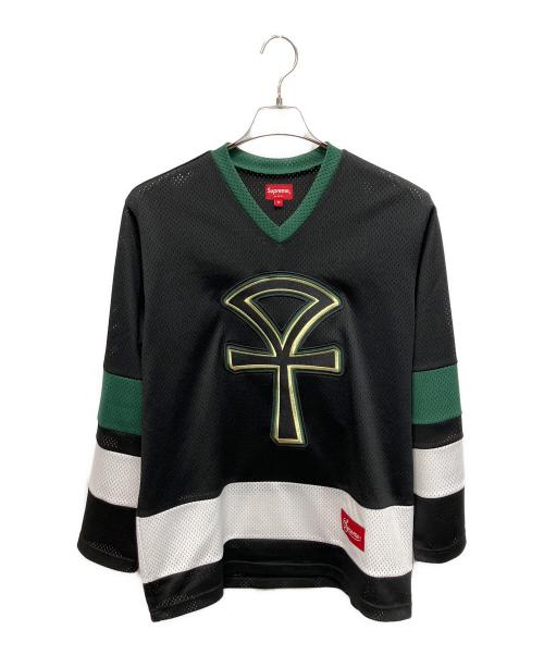 SUPREME（シュプリーム）SUPREME (シュプリーム) Ankh Hockey Jersey 長袖カットソー ブラック×グリーン サイズ:Mの古着・服飾アイテム