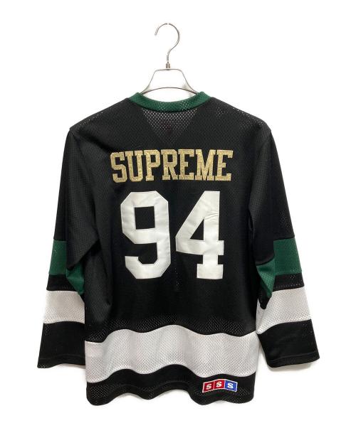SUPREME（シュプリーム）SUPREME (シュプリーム) Ankh Hockey Jersey 長袖カットソー ブラック×グリーン サイズ:Mの古着・服飾アイテム