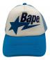 A BATHING APE (ア ベイシング エイプ) メッシュキャップ スカイブルー×ホワイト サイズ:FREE：7000円