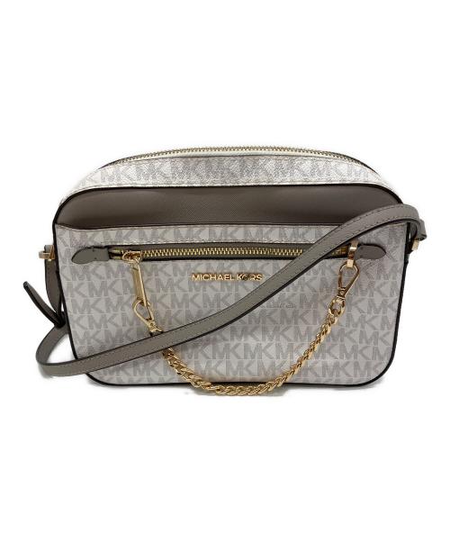 MICHAEL KORS（マイケル・コース）MICHAEL KORS (マイケル・コース) シグネチャー ショルダーバッグ ホワイトの古着・服飾アイテム