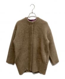 ELENDEEK（エレンディーク）の古着「ラクーンミックスダブルカーディガン 厚手カーディガン」｜ブラウン