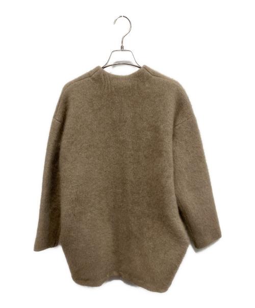 ELENDEEK（エレンディーク）ELENDEEK (エレンディーク) ラクーンミックスダブルカーディガン 厚手カーディガン ブラウン サイズ:Freeの古着・服飾アイテム