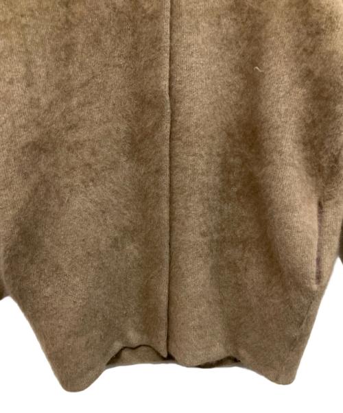 ELENDEEK（エレンディーク）ELENDEEK (エレンディーク) ラクーンミックスダブルカーディガン 厚手カーディガン ブラウン サイズ:Freeの古着・服飾アイテム