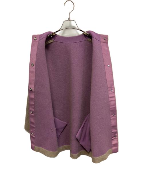 ELENDEEK（エレンディーク）ELENDEEK (エレンディーク) ラクーンミックスダブルカーディガン 厚手カーディガン ブラウン サイズ:Freeの古着・服飾アイテム