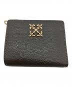 russetラシット）の古着「モノグラムプレート ハーフウォレット 2つ折り財布」｜グレー