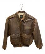 AVIREXアヴィレックス）の古着「80s マップライニング A-2フライトジャケット」｜ブラウン