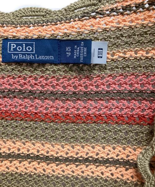 POLO RALPH LAUREN（ポロ・ラルフローレン）POLO RALPH LAUREN (ポロ・ラルフローレン) ストライプドポインテールニットセーターTシャツ 薄手ニット マルチカラー サイズ:XSの古着・服飾アイテム