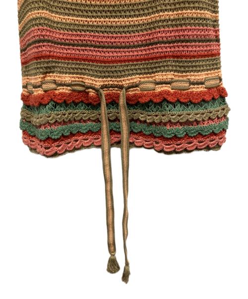 POLO RALPH LAUREN（ポロ・ラルフローレン）POLO RALPH LAUREN (ポロ・ラルフローレン) ストライプドポインテールニットセーターTシャツ 薄手ニット マルチカラー サイズ:XSの古着・服飾アイテム