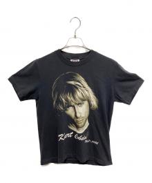 THE ROXX（THE ROXX）の古着「カートコバーン メモリアルフェイスプリント 90's 半袖カットソー」｜ブラック