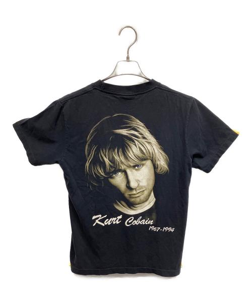 THE ROXX（THE ROXX）THE ROXX (THE ROXX) カートコバーン メモリアルフェイスプリント 90's 半袖カットソー ブラック サイズ:Mの古着・服飾アイテム