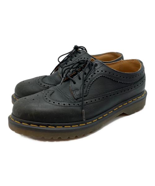 Dr.Martens（ドクターマーチン）Dr.Martens (ドクターマーチン) イエローステッチ ブローグシューズ ブラック サイズ:UK8の古着・服飾アイテム