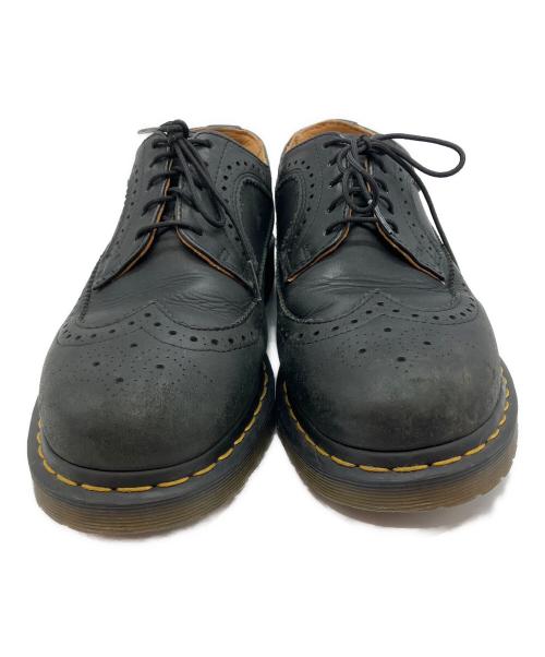 Dr.Martens（ドクターマーチン）Dr.Martens (ドクターマーチン) イエローステッチ ブローグシューズ ブラック サイズ:UK8の古着・服飾アイテム