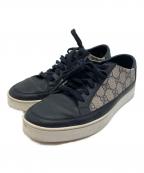 GUCCIグッチ）の古着「ローカットスニーカー」｜ベージュ×ブラック