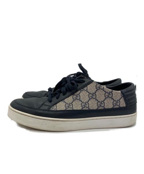 GUCCI（グッチ）GUCCI (グッチ) ローカットスニーカー ベージュ×ブラック サイズ:25.5㎝の古着・服飾アイテム
