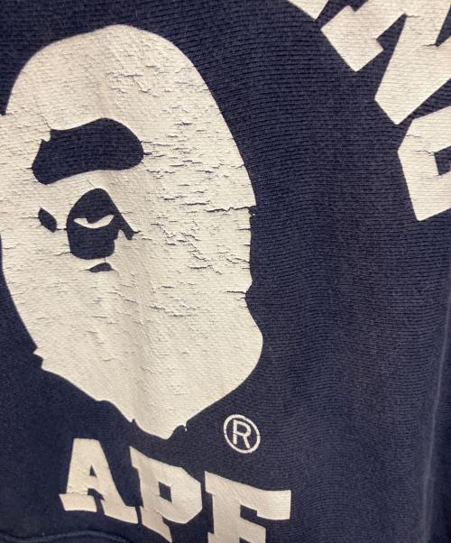 A BATHING APE（ア ベイシング エイプ）A BATHING APE (ア ベイシング エイプ) プルオーバーパーカー ネイビー サイズ:Mの古着・服飾アイテム