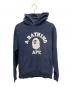 A BATHING APE（ア ベイシング エイプ）の古着「プルオーバーパーカー」｜ネイビー