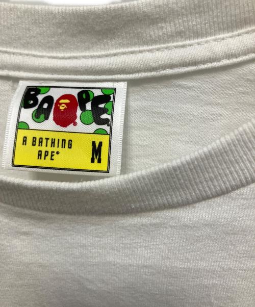 A BATHING APE（ア ベイシング エイプ）A BATHING APE (ア ベイシング エイプ) 長袖カットソー ホワイト サイズ:Mの古着・服飾アイテム