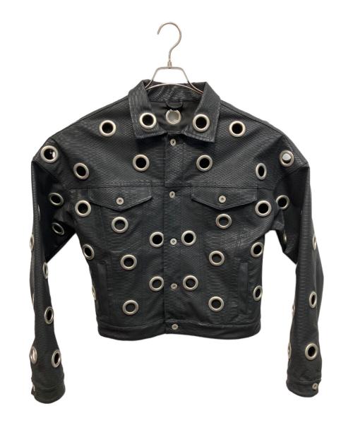 threesix9ine（threesix9ine）threesix9ine (threesix9ine) フェイクレザージャケット ブラック サイズ:Mの古着・服飾アイテム