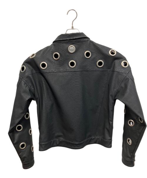 threesix9ine（threesix9ine）threesix9ine (threesix9ine) フェイクレザージャケット ブラック サイズ:Mの古着・服飾アイテム