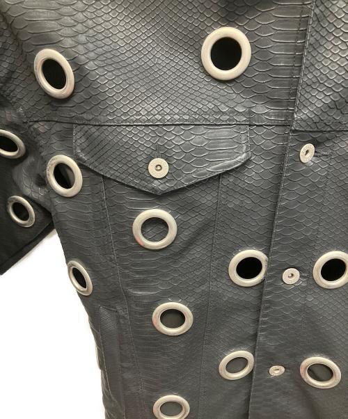 threesix9ine（threesix9ine）threesix9ine (threesix9ine) フェイクレザージャケット ブラック サイズ:Mの古着・服飾アイテム