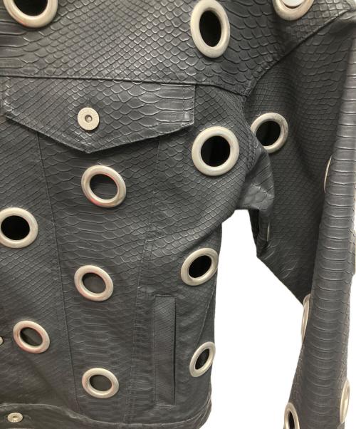 threesix9ine（threesix9ine）threesix9ine (threesix9ine) フェイクレザージャケット ブラック サイズ:Mの古着・服飾アイテム