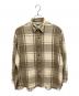 UNUSED（アンユーズド）の古着「オーバーサイズ チェックシャツ 17AW 長袖シャツ」｜ベージュ×ブラウン