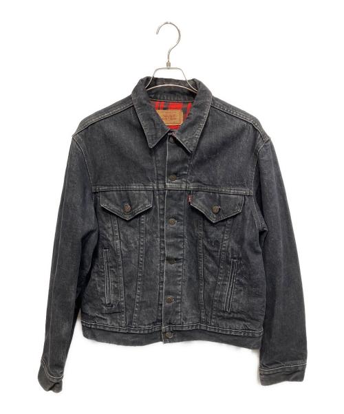 LEVI'S（リーバイス）LEVI'S (リーバイス) ネルライナー ボタン裏527 ブラックデニムジャケット ブラック サイズ:Lの古着・服飾アイテム