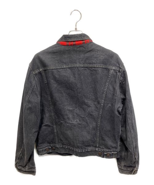LEVI'S（リーバイス）LEVI'S (リーバイス) ネルライナー ボタン裏527 ブラックデニムジャケット ブラック サイズ:Lの古着・服飾アイテム