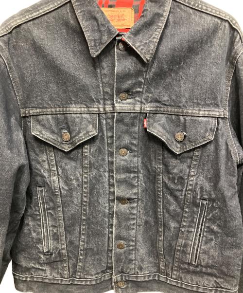LEVI'S（リーバイス）LEVI'S (リーバイス) ネルライナー ボタン裏527 ブラックデニムジャケット ブラック サイズ:Lの古着・服飾アイテム