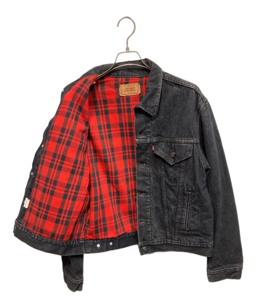 LEVI'S（リーバイス）LEVI'S (リーバイス) ネルライナー ボタン裏527 ブラックデニムジャケット ブラック サイズ:Lの古着・服飾アイテム