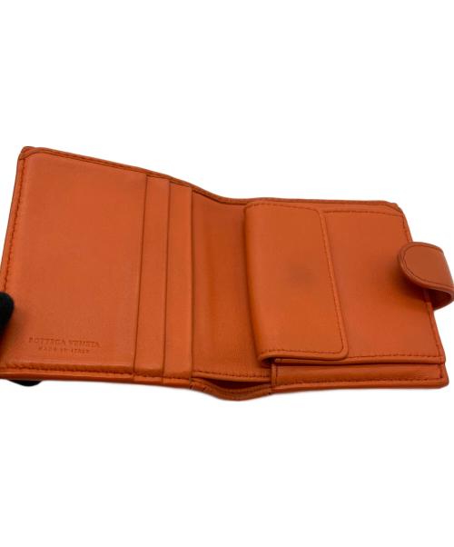 BOTTEGA VENETA（ボッテガベネタ）BOTTEGA VENETA (ボッテガベネタ) イントレチャート 2つ折り財布 オレンジの古着・服飾アイテム