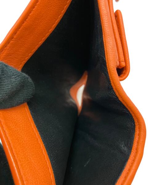 BOTTEGA VENETA（ボッテガベネタ）BOTTEGA VENETA (ボッテガベネタ) イントレチャート 2つ折り財布 オレンジの古着・服飾アイテム