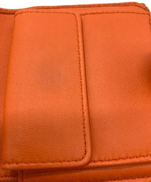 BOTTEGA VENETA（ボッテガベネタ）BOTTEGA VENETA (ボッテガベネタ) イントレチャート 2つ折り財布 オレンジの古着・服飾アイテム