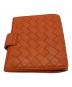 BOTTEGA VENETA (ボッテガベネタ) イントレチャート 2つ折り財布 オレンジ：6000円