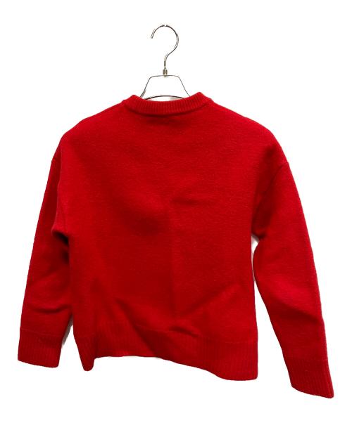 AMI Alexandre Mattiussi（アミアレクサンドルマテュッシ）AMI Alexandre Mattiussi (アミアレクサンドルマテュッシ) AMI DE COEUR CREW NECK SWEATER 厚手ニット レッド サイズ:XSの古着・服飾アイテム