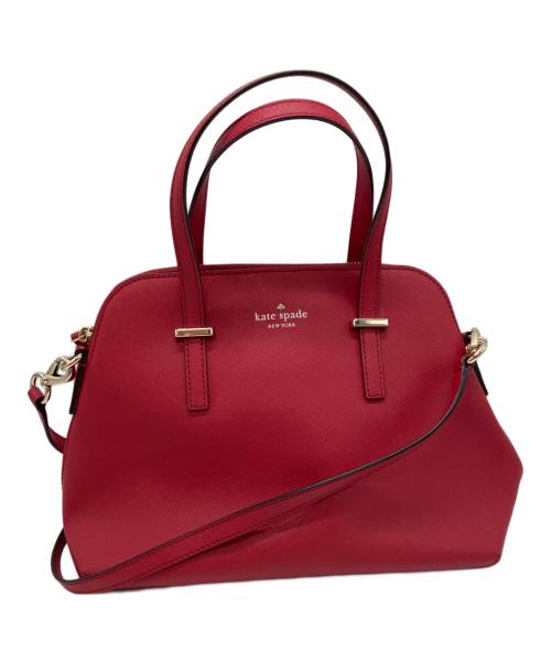 Kate Spade（ケイトスペード）Kate Spade (ケイトスペード) 2WAYハンドバッグ レッドの古着・服飾アイテム