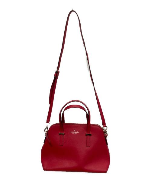 Kate Spade（ケイトスペード）Kate Spade (ケイトスペード) 2WAYハンドバッグ レッドの古着・服飾アイテム