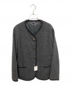BROOKS BROTHERSブルックスブラザーズ）の古着「ノーカラージャケット」｜グレー
