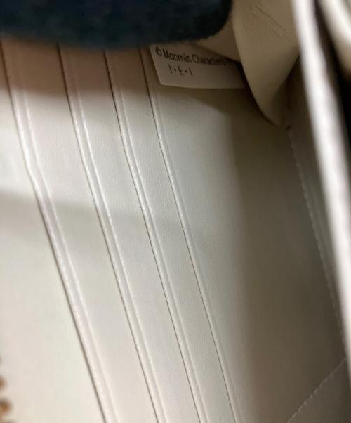 浅草文庫（アサクサブンコ）浅草文庫 (アサクサブンコ) MOOMIN (ムーミン) ムーミン谷の仲間たち ラウンド型 牛革 長財布 ホワイトの古着・服飾アイテム