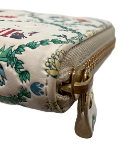 浅草文庫（アサクサブンコ）浅草文庫 (アサクサブンコ) MOOMIN (ムーミン) ムーミン谷の仲間たち ラウンド型 牛革 長財布 ホワイトの古着・服飾アイテム