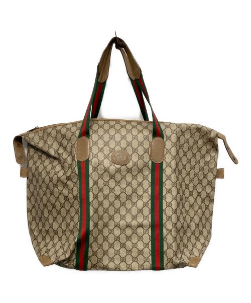 GUCCI（グッチ）GUCCI (グッチ) OLD GUCCI トートバッグ ベージュの古着・服飾アイテム