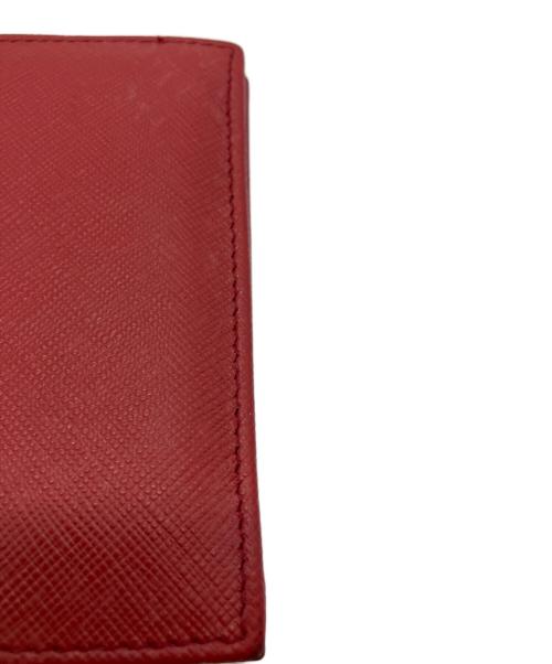 PRADA（プラダ）PRADA (プラダ) サフィアーノ 2つ折り財布 レッドの古着・服飾アイテム