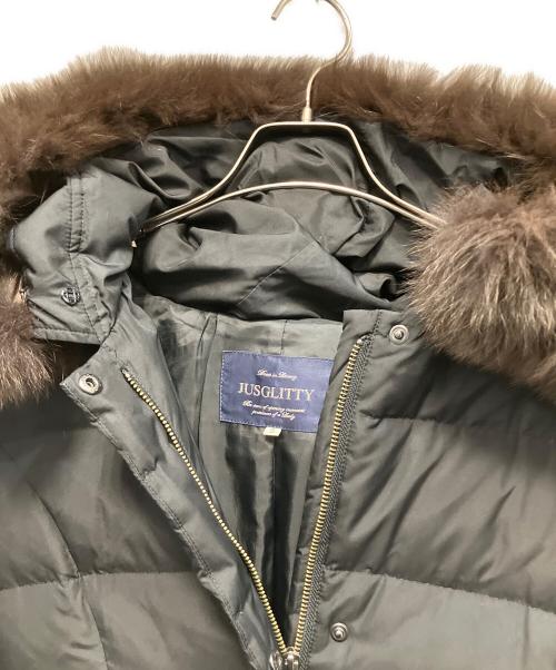 JUSGLITTY（ジャスグリッティー）JUSGLITTY (ジャスグリッティー) ダウンコート ブラック サイズ:２の古着・服飾アイテム
